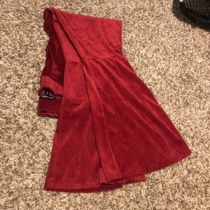 Red SOFT stretchy velour bell bottoms